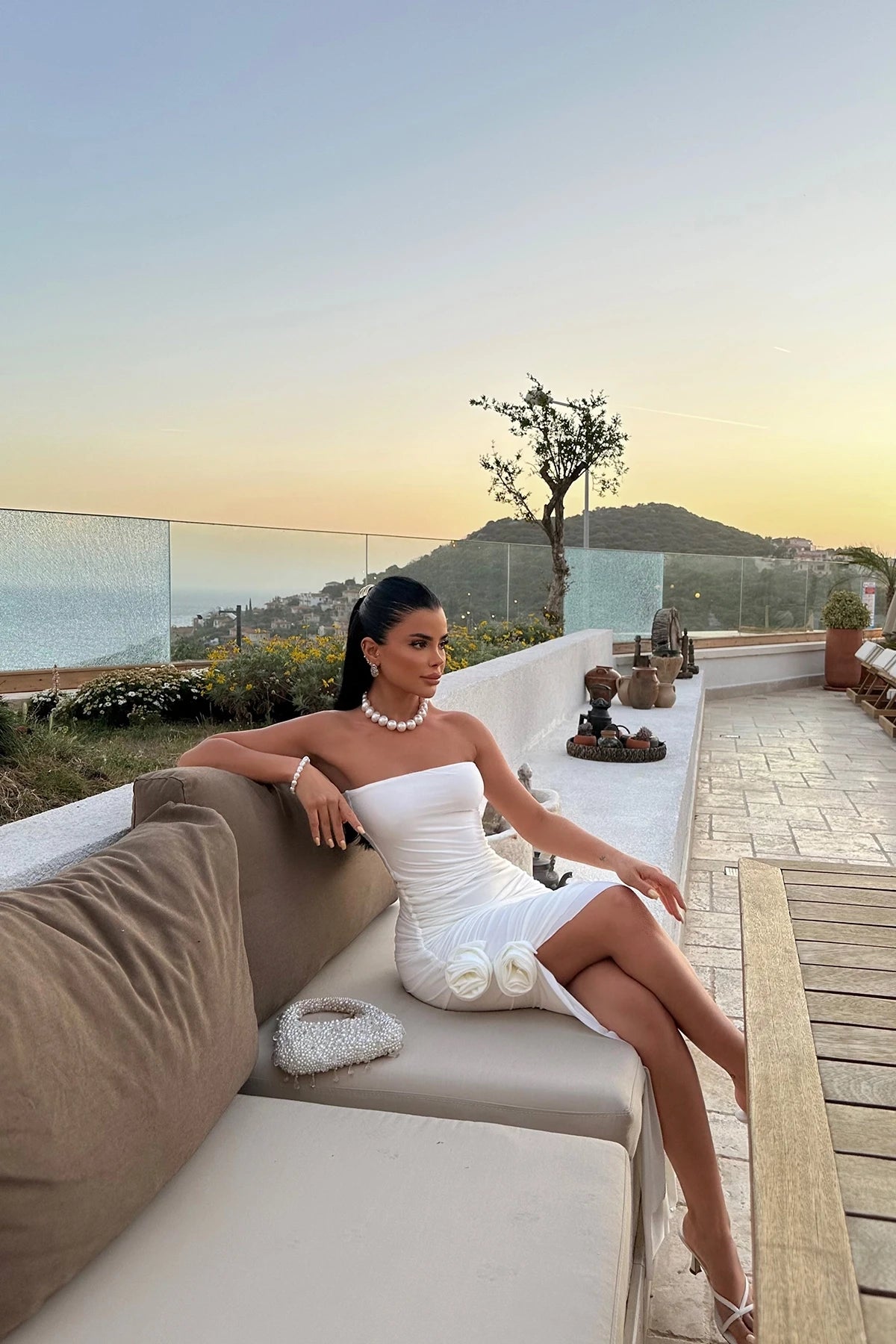 Katharina Strapless Dress - White