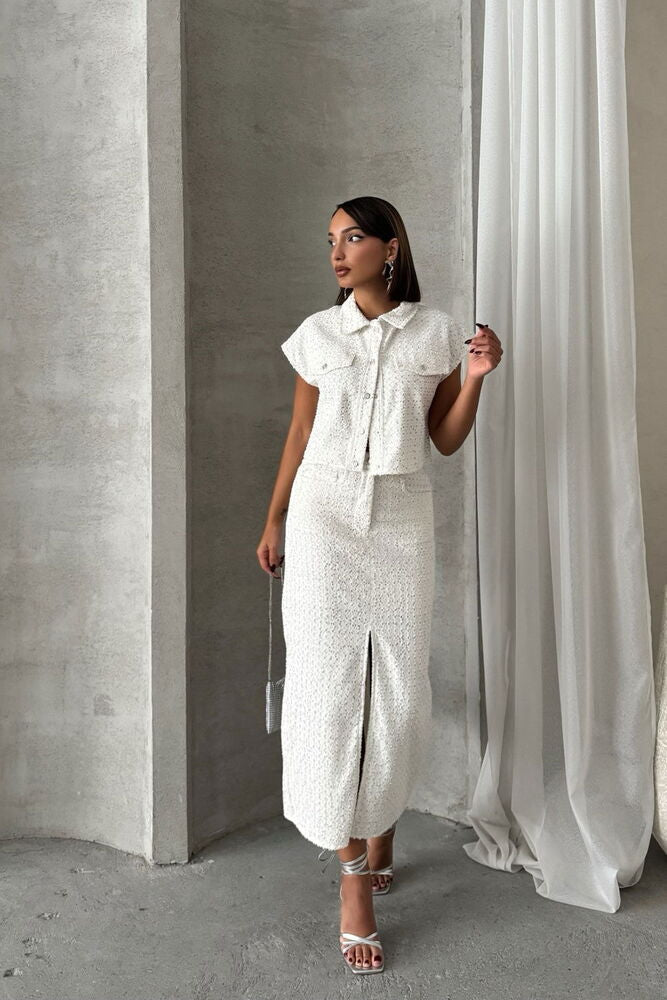White Denim Set