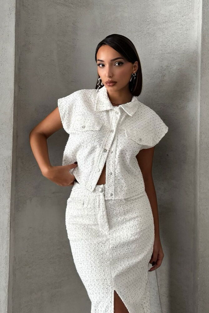 White Denim Set