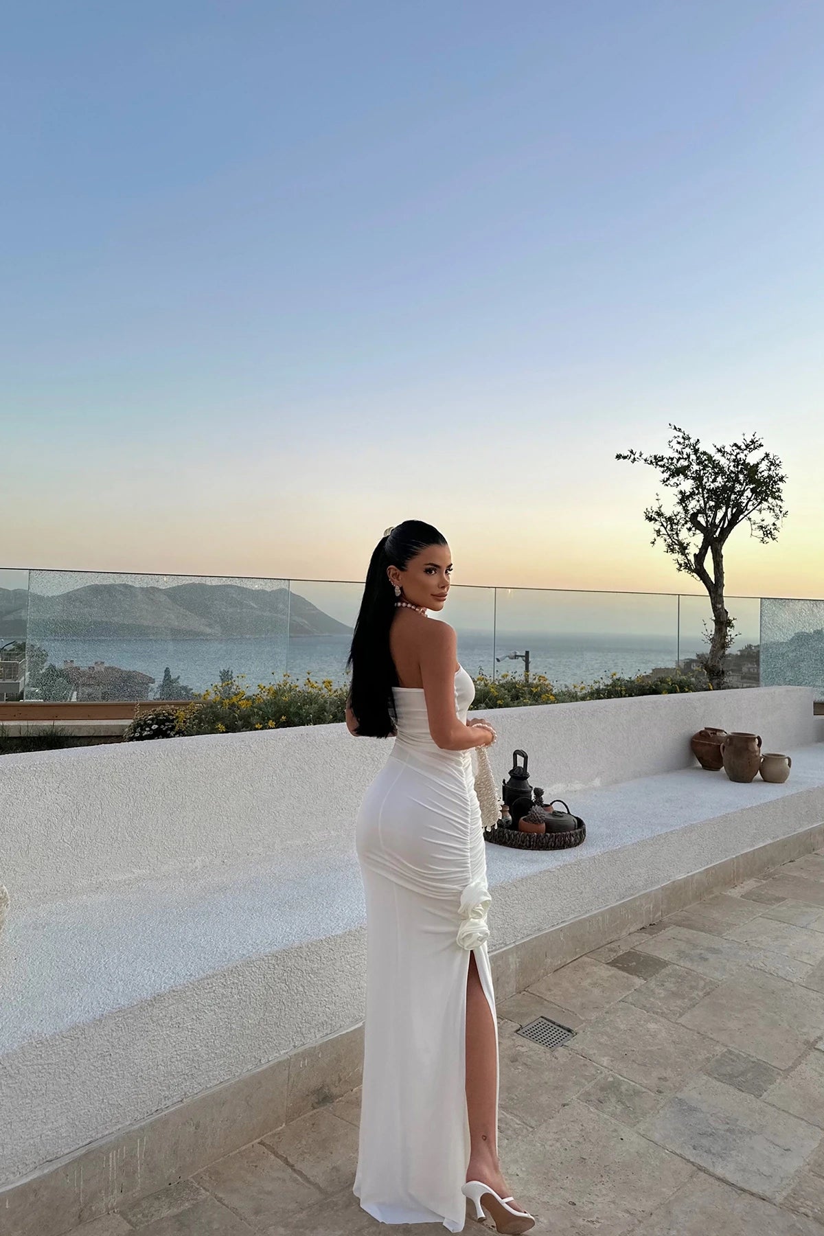 Katharina Strapless Dress - White