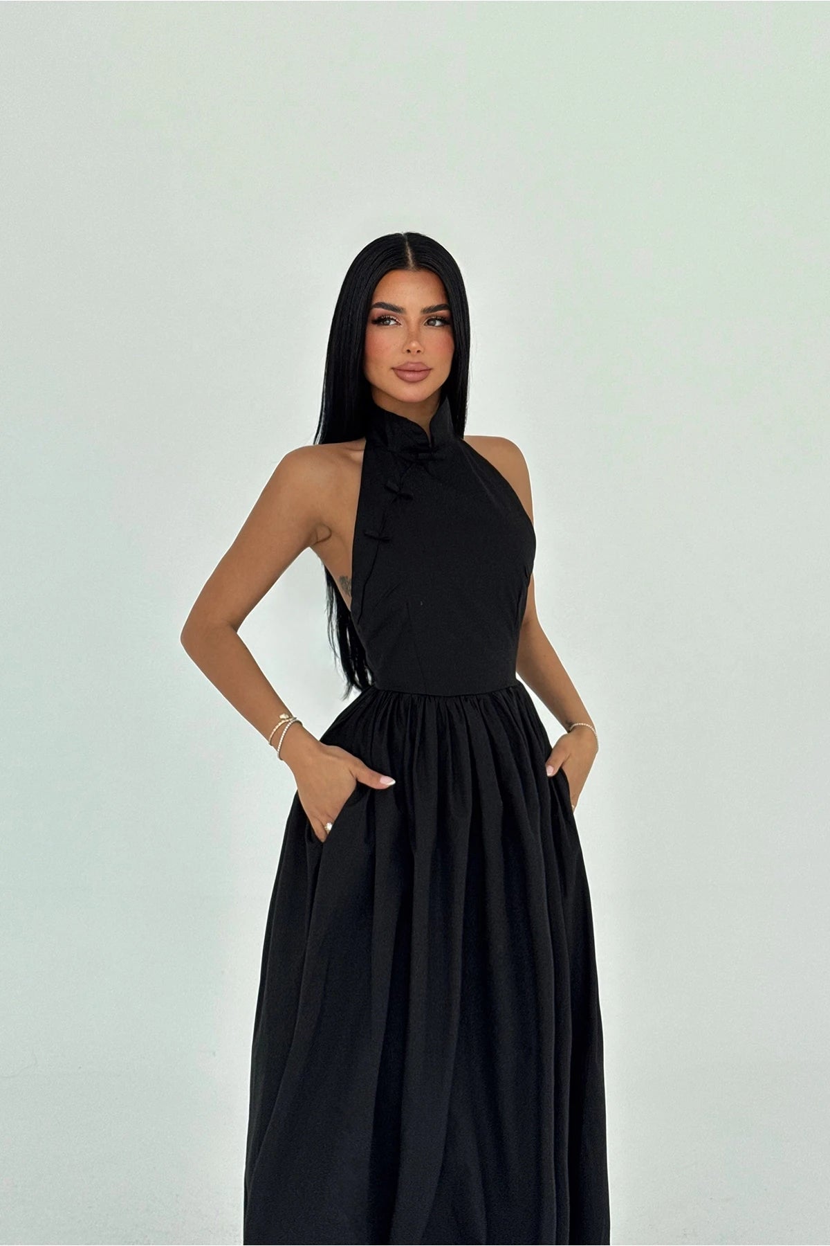 Black Lia Maxi Dress